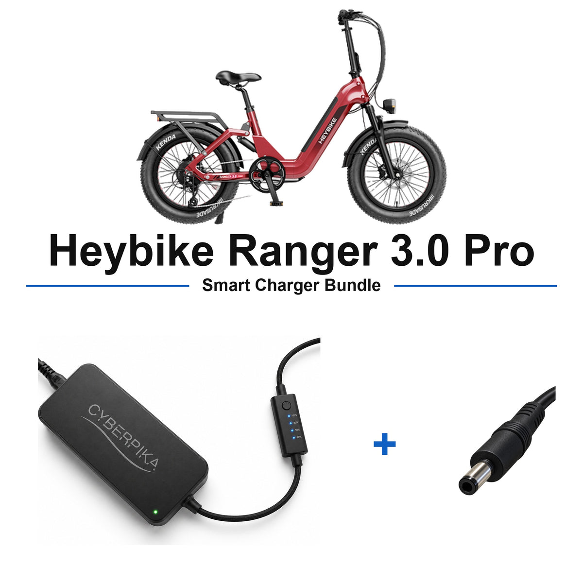 Heybike Ranger 3.0 Pro CyberPika smart charger bundle