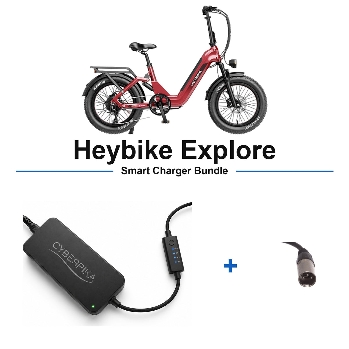 Heybike Explore CyberPika smart charger bundle