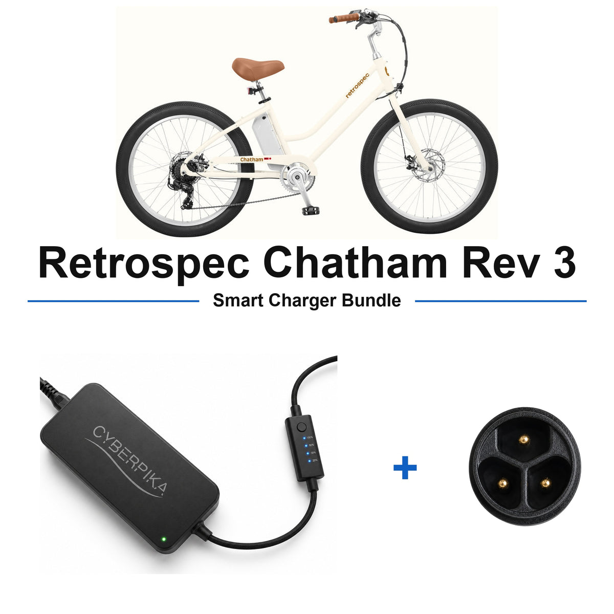 Retrospec Chatham Rev 3 CyberPika smart charger bundle
