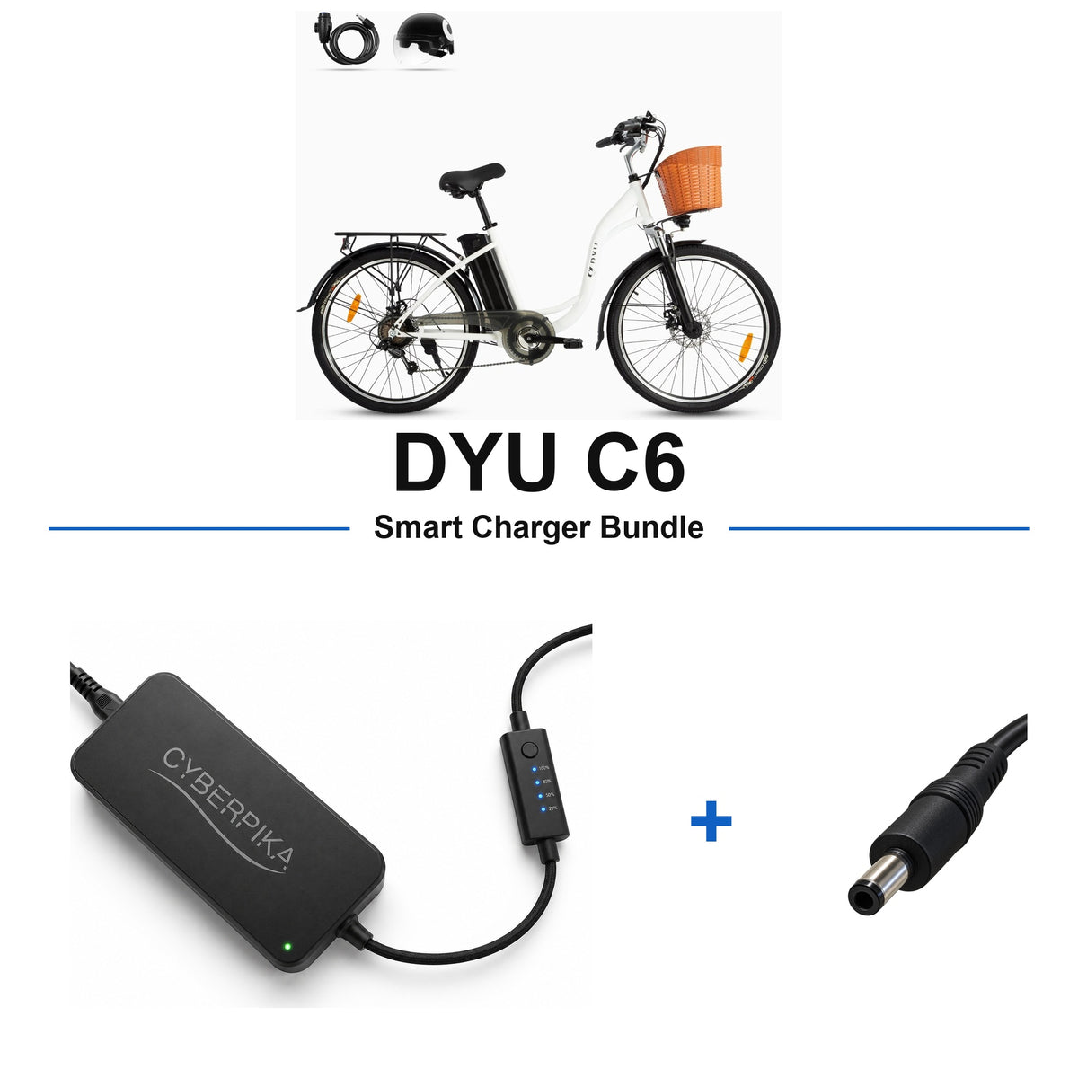 DYU C6 CyberPika smart charger bundle