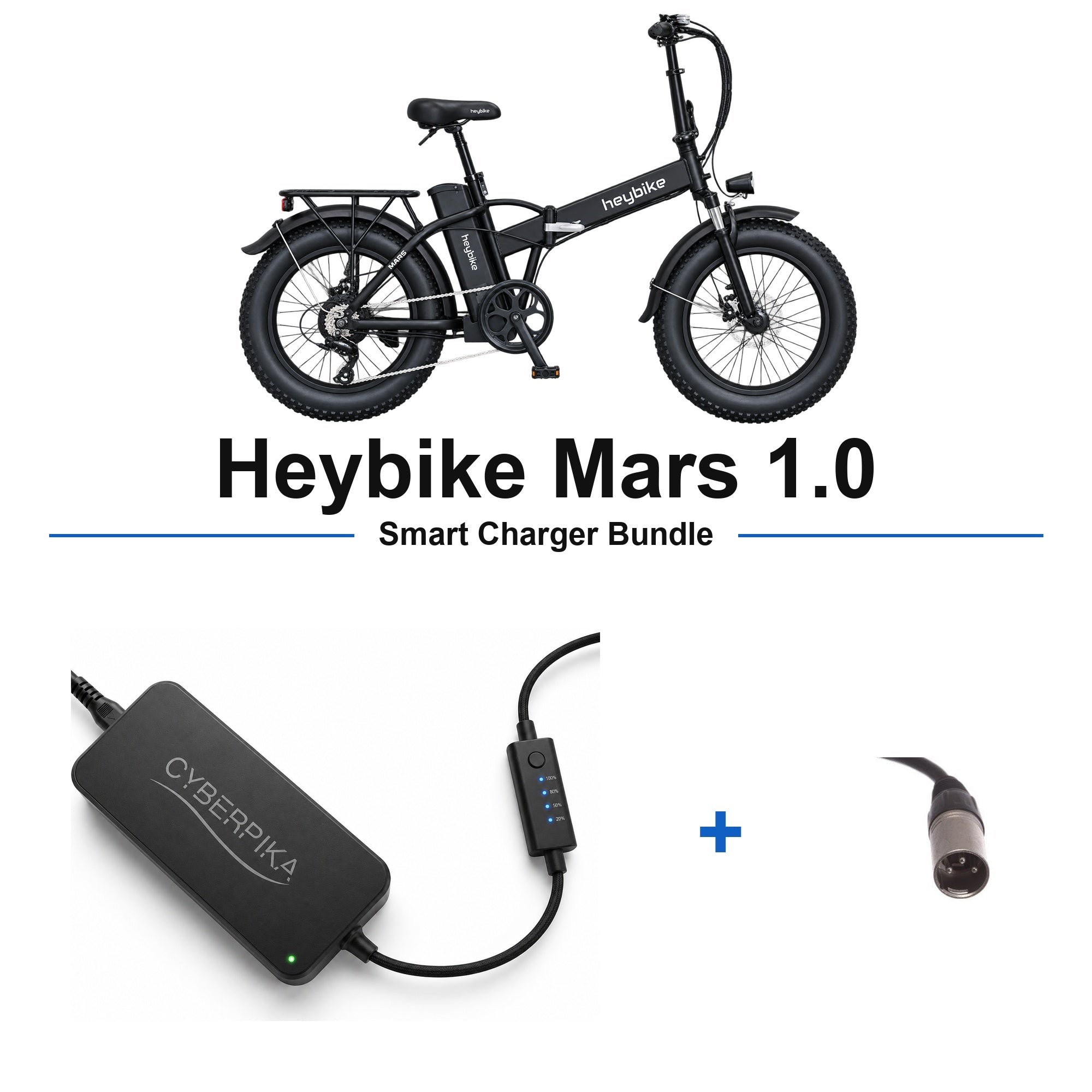 Heybike Mars 1.0 CyberPika smart charger bundle