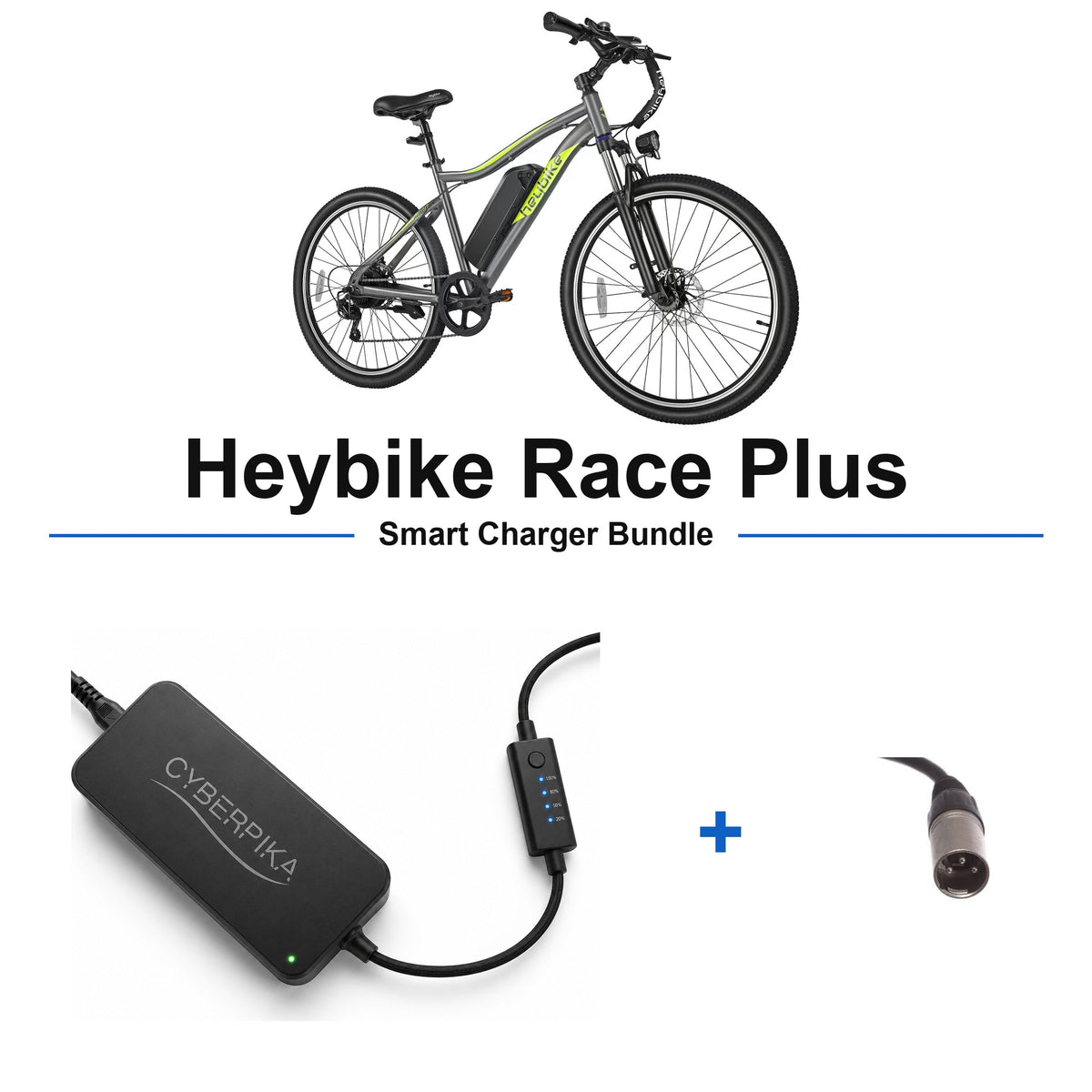 Heybike Race Plus CyberPika smart charger bundle