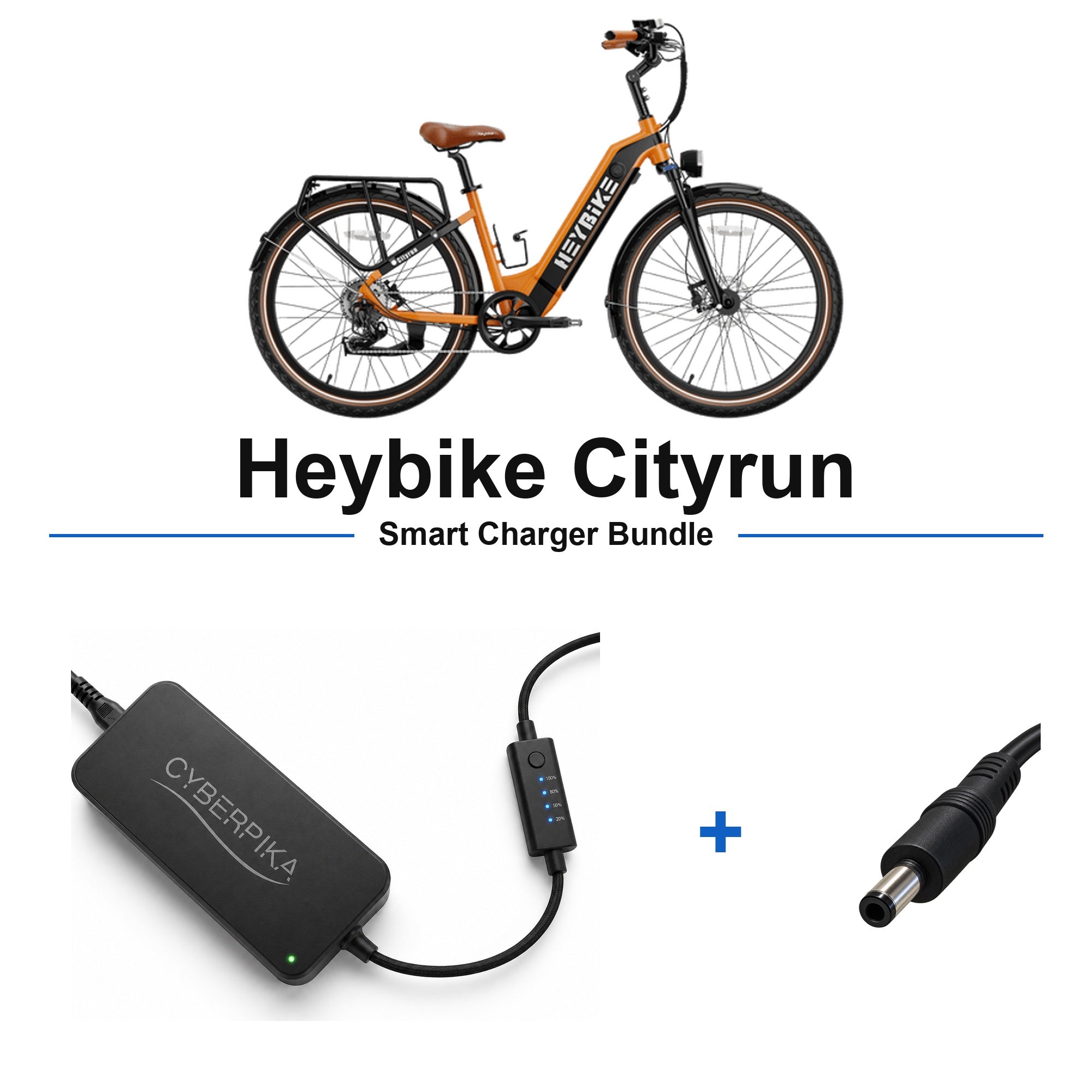 Heybike Cityrun CyberPika smart charger bundle