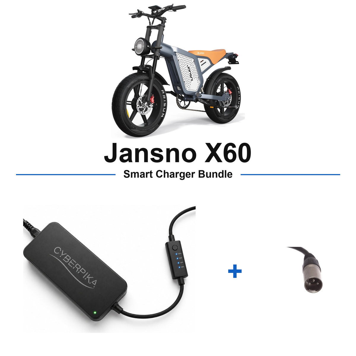 Jansno X60 CyberPika smart charger bundle