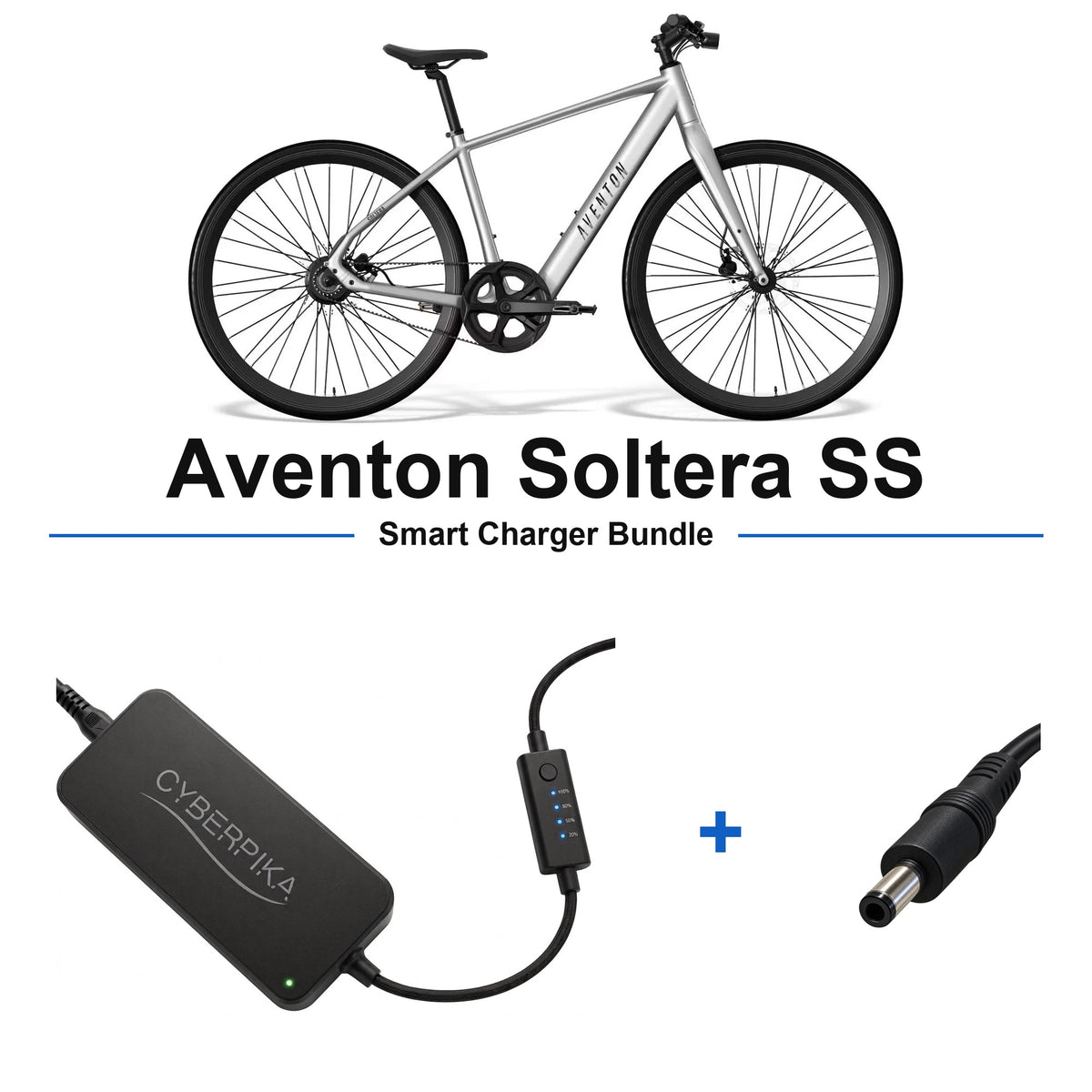 Aventon Soltera SS CyberPika smart charger bundle