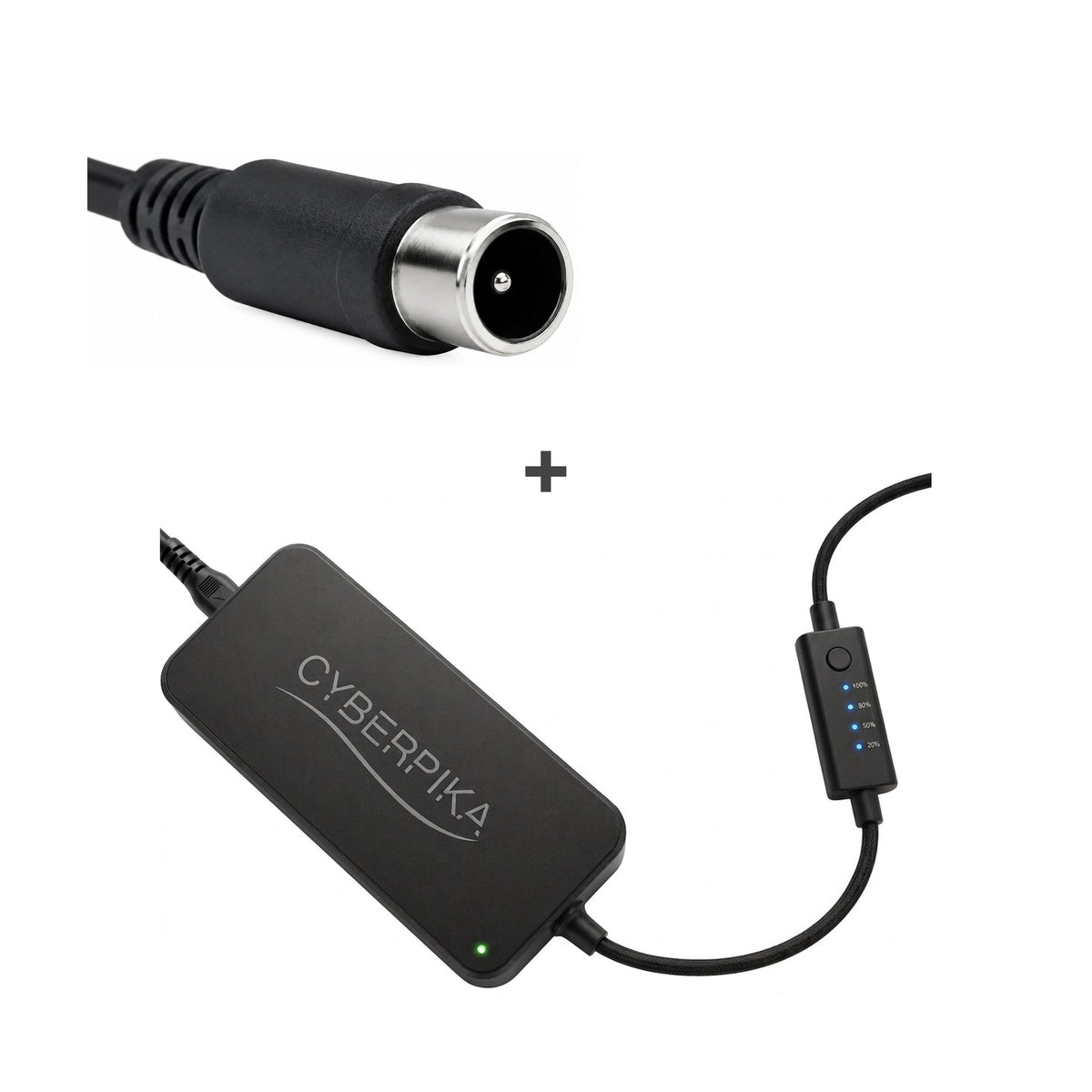 CyberPika Smart eBike Charger Bundle with DC8016 Adapter