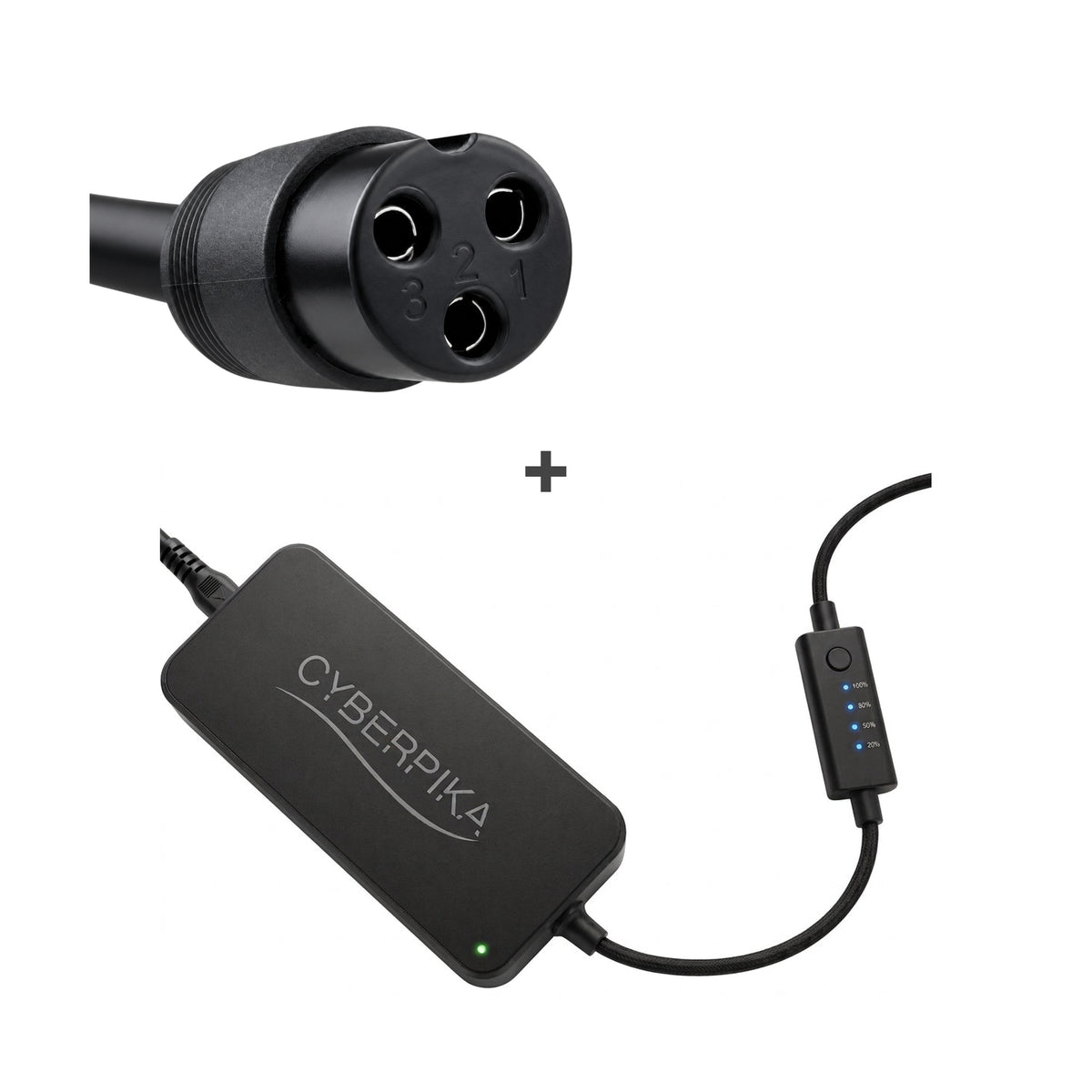 CyberPika Smart eBike Charger Bundle with GX16 Adapter