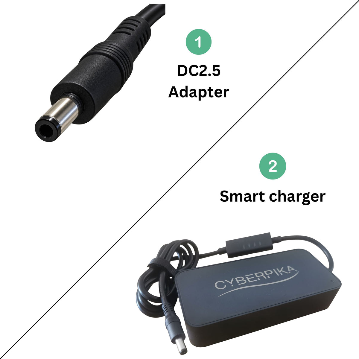 Cyberpika Smart eBike Charger Bundle with DC5525 Adapter