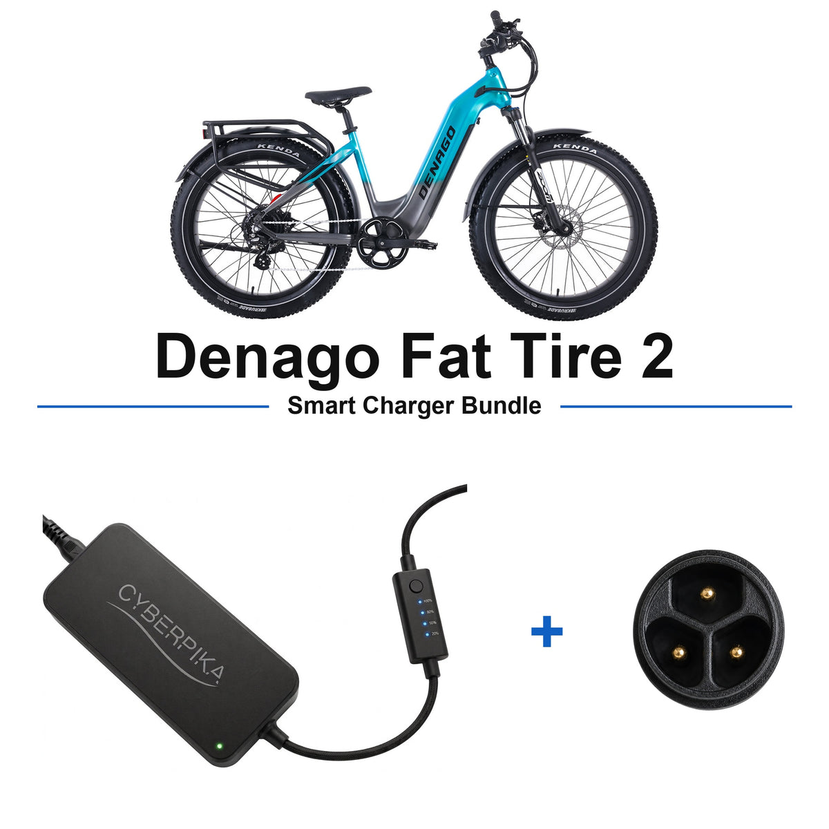 Denago Fat Tire 2 CyberPika smart charger bundle