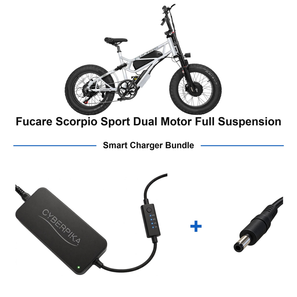 Fucare Scorpio Sport Dual Motor Full Suspension CyberPika smart charger bundle