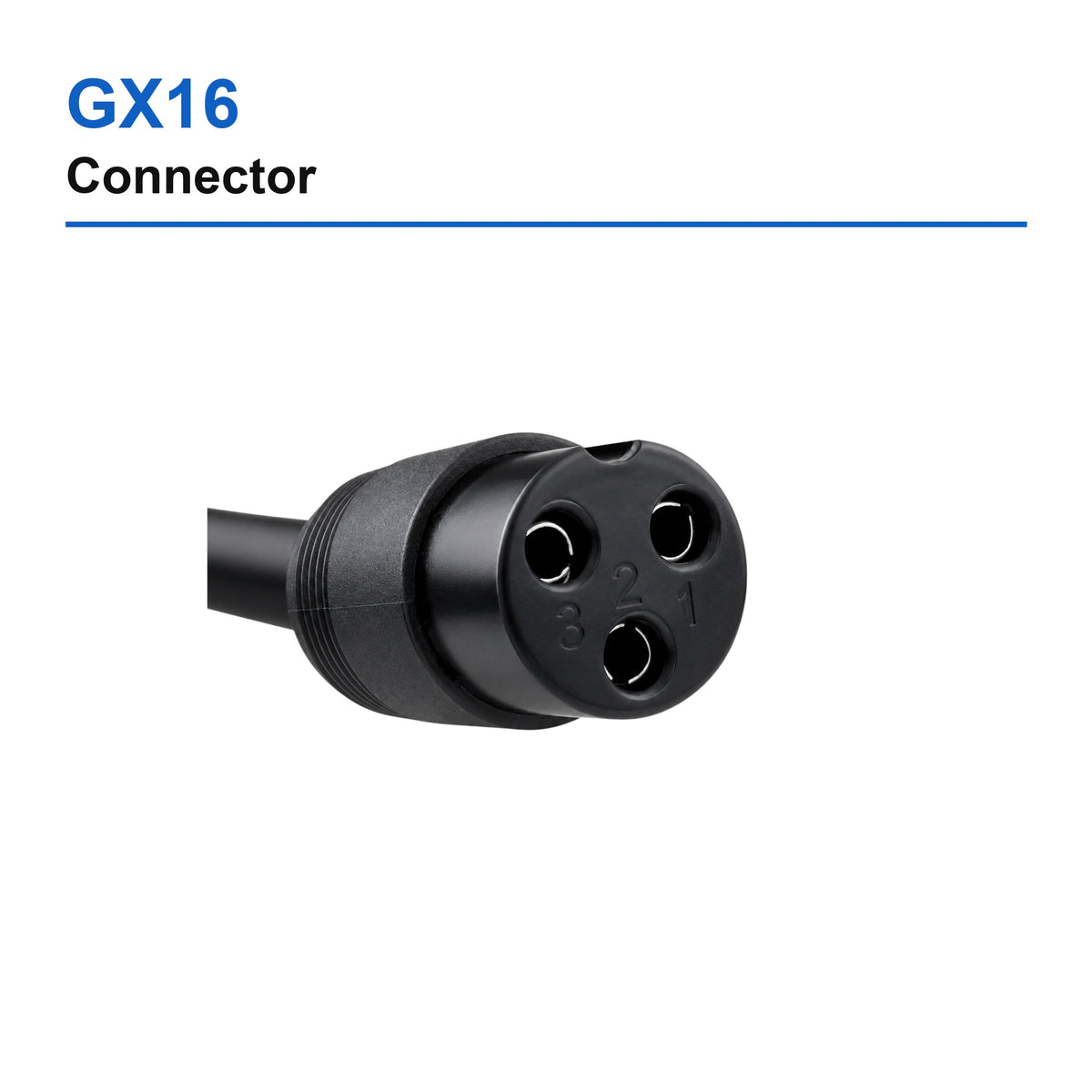 GX16 connector detail