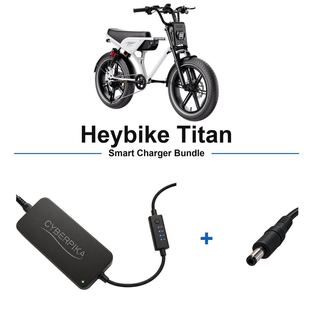 Heybike Titan CyberPika smart charger bundle
