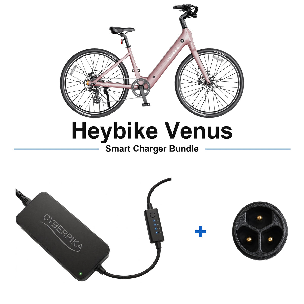 Heybike Venus CyberPika smart charger bundle