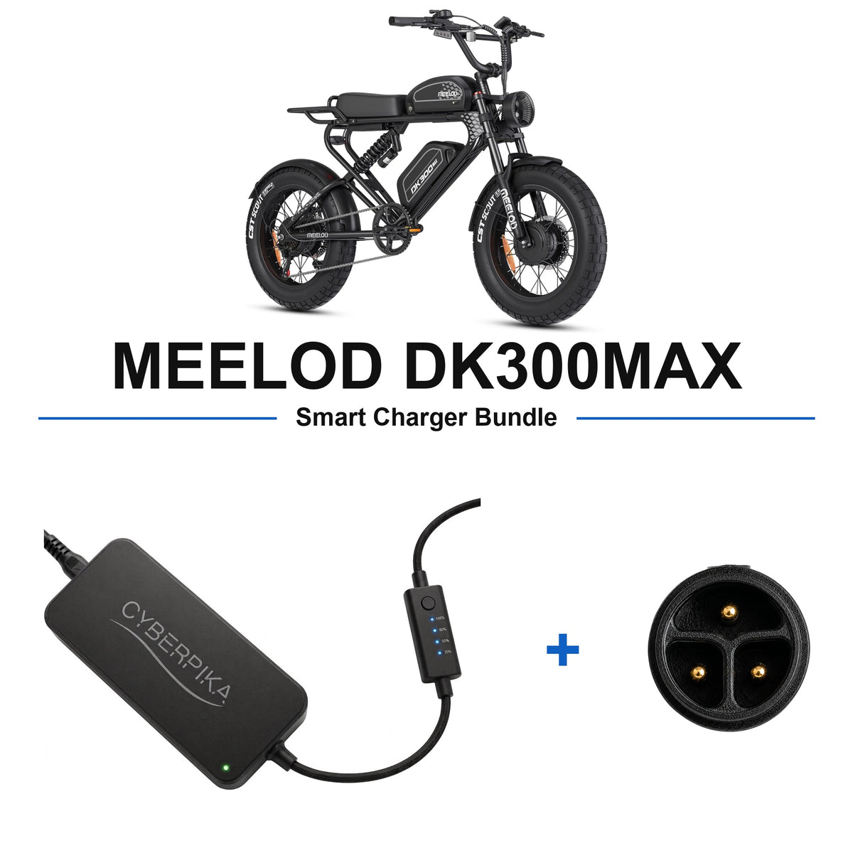 MEELOD DK300MAX CyberPika smart charger bundle