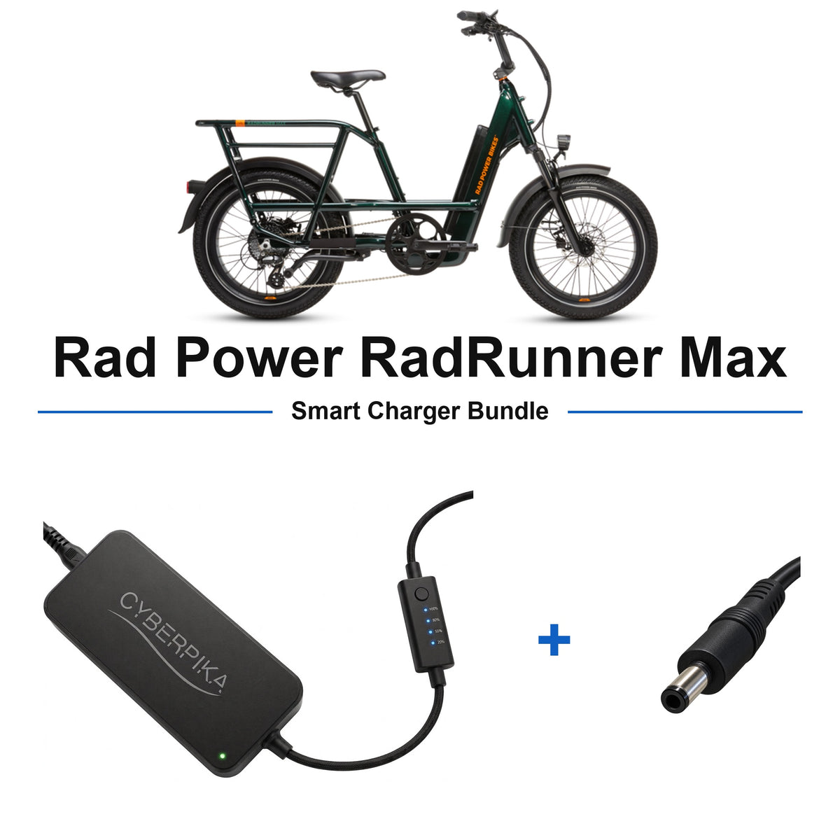 Rad Power RadRunner Max CyberPika smart charger bundle