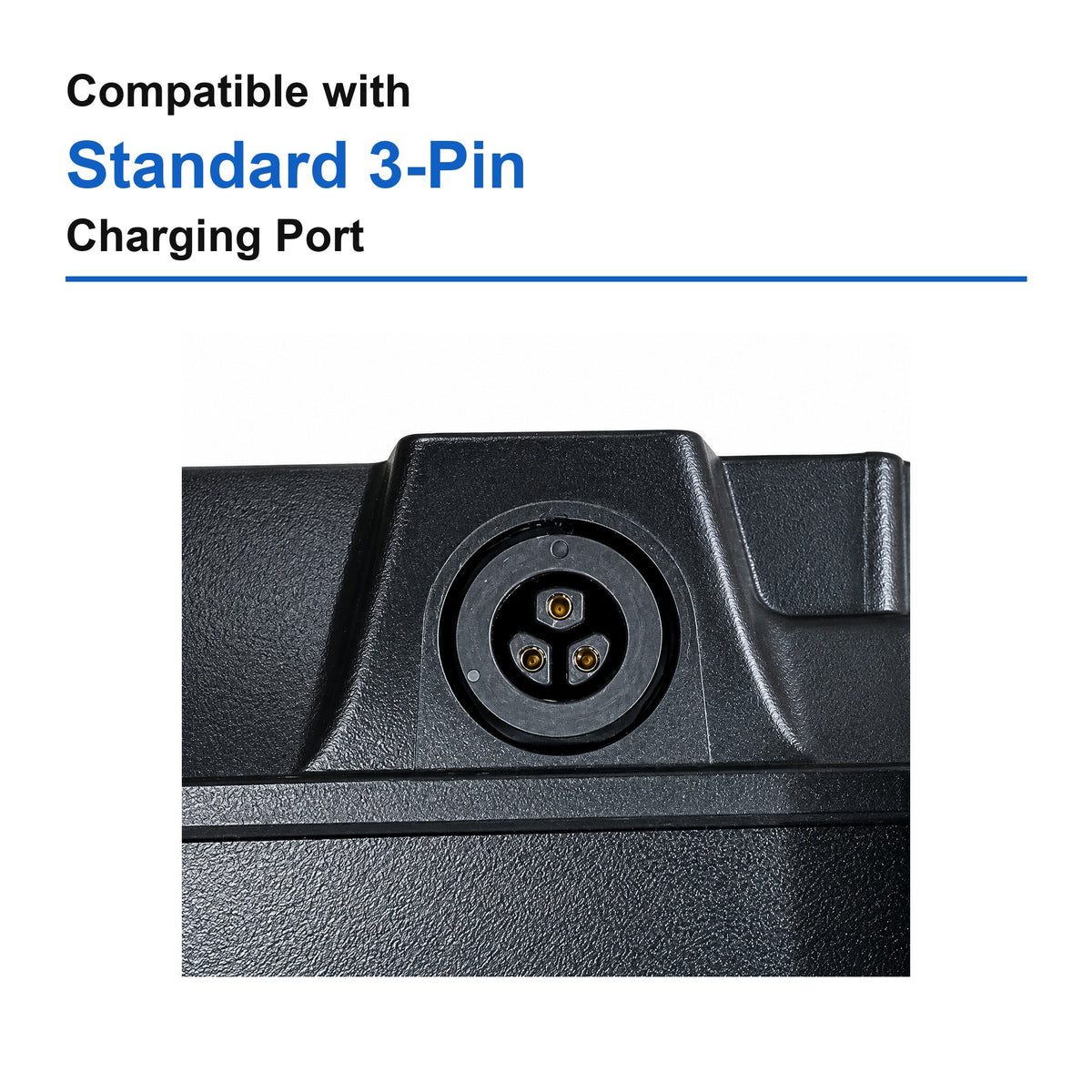 Compatible with Standard 3-Pin charging port