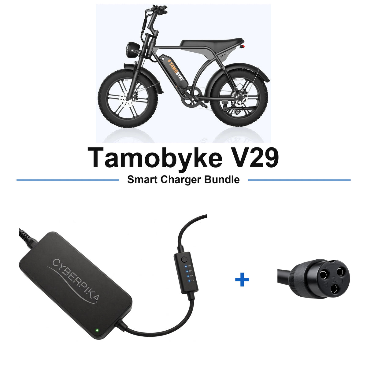 Tamobyke V29 CyberPika smart charger bundle