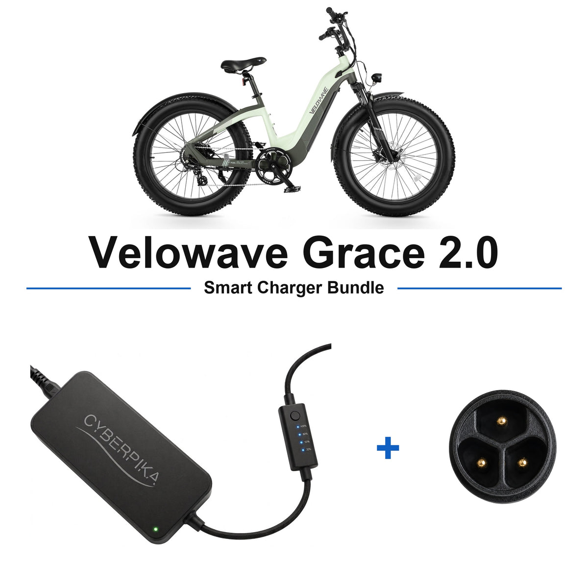 Velowave Grace 2.0 CyberPika smart charger bundle