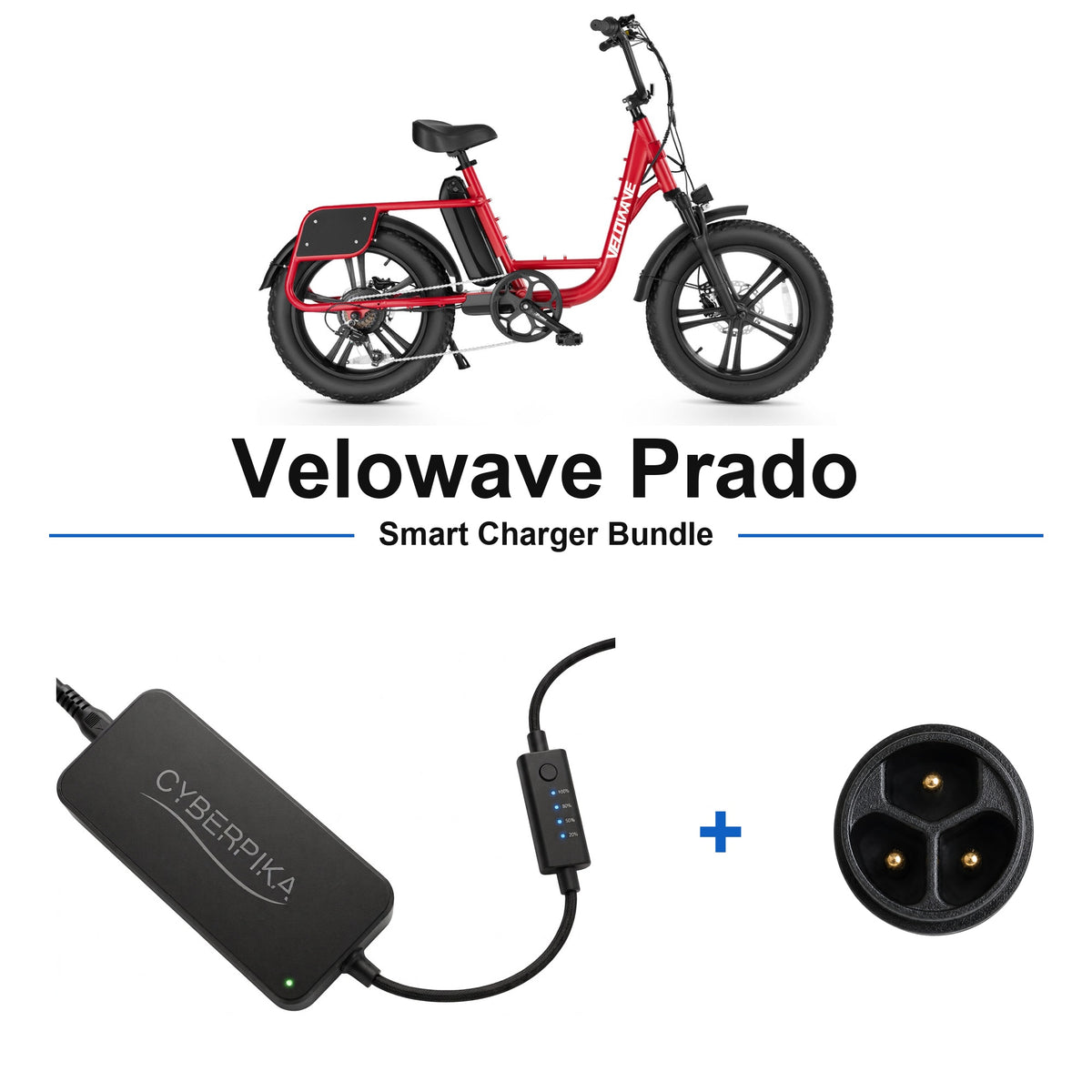 Velowave Prado CyberPika smart charger bundle