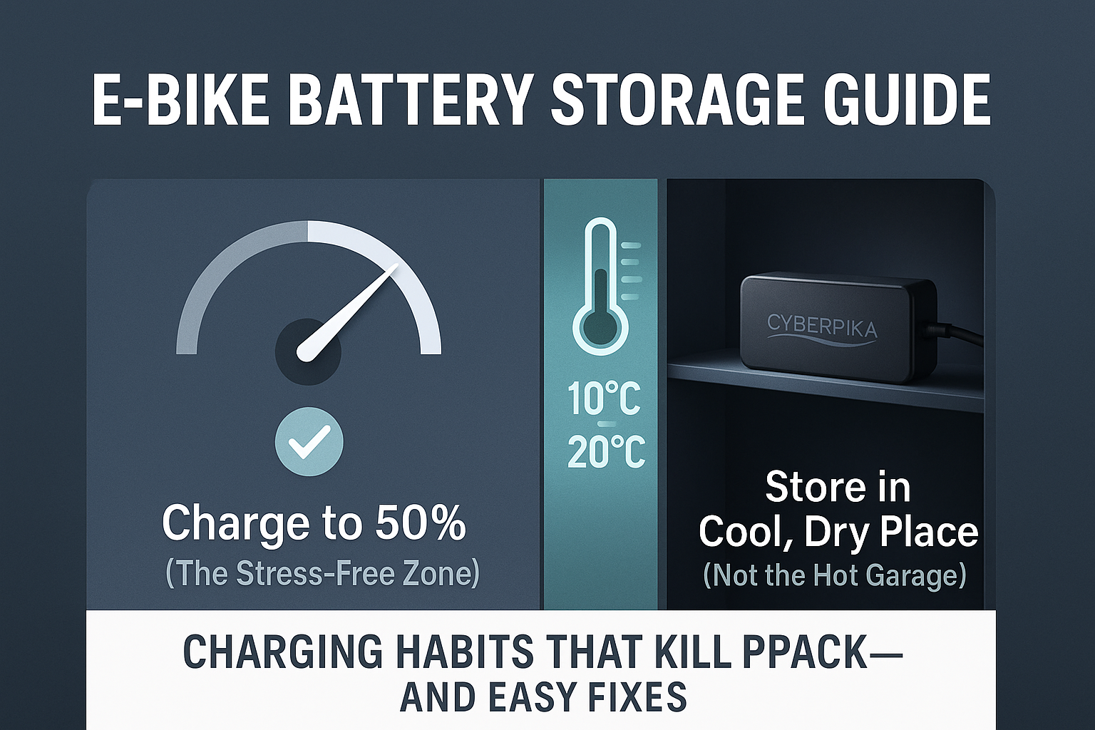 Storage Guide: 50% State-of-Charge & Cool, Dry Places
