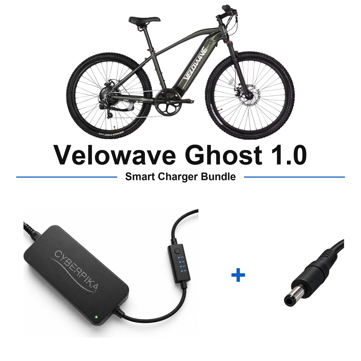 Velowave Ghost 1.0 CyberPika smart charger bundle