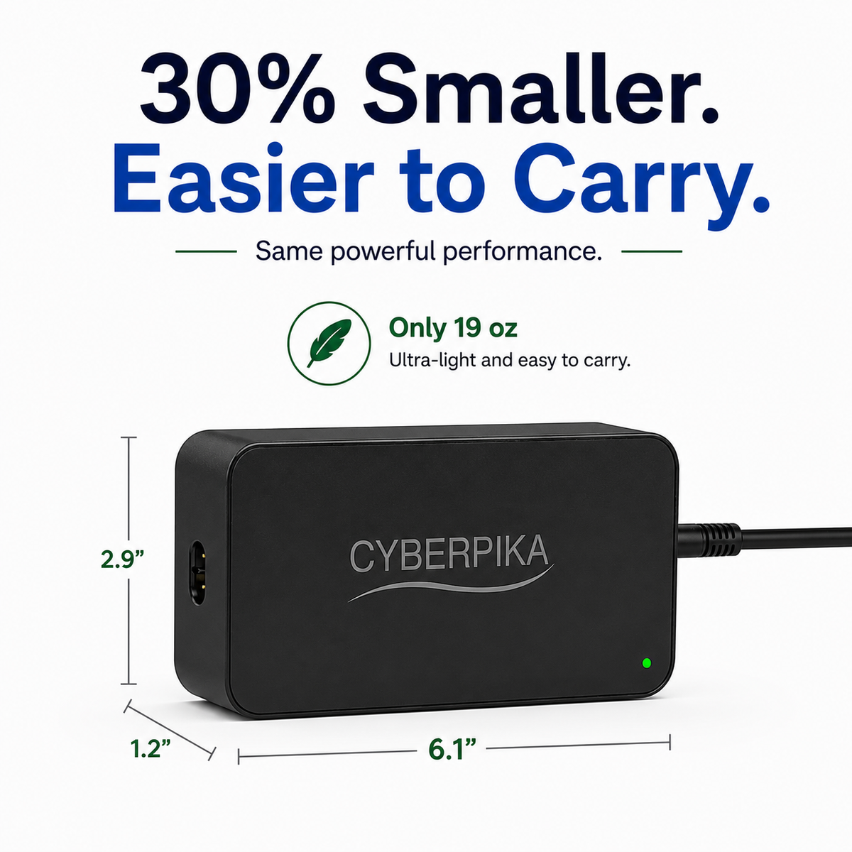 CyberPika compact portable e-bike charger