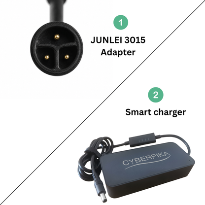 Cyberpika Smart eBike Charger Bundle with JUNLEI 3015 Adapter