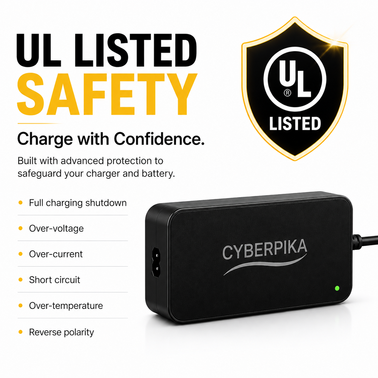 Cyberpika Smart Charger Bundle UL certified