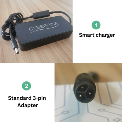 Smart charger with standard 3-pin adapter