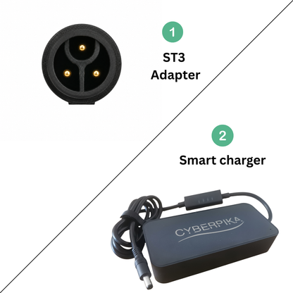 Cyberpika Smart eBike Charger Bundle with ST3 Adapter