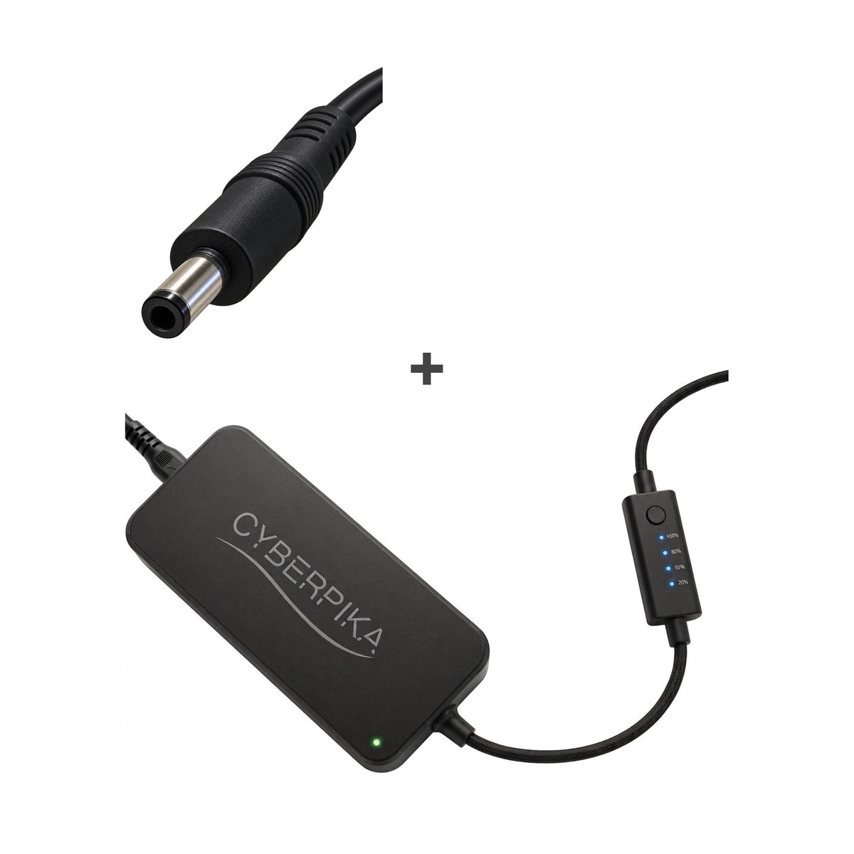 CyberPika Smart eBike Charger Bundle with DC5525 Adapter