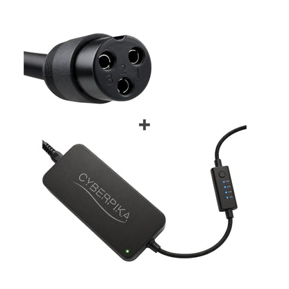 CyberPika Smart eBike Charger Bundle with GX16 Adapter