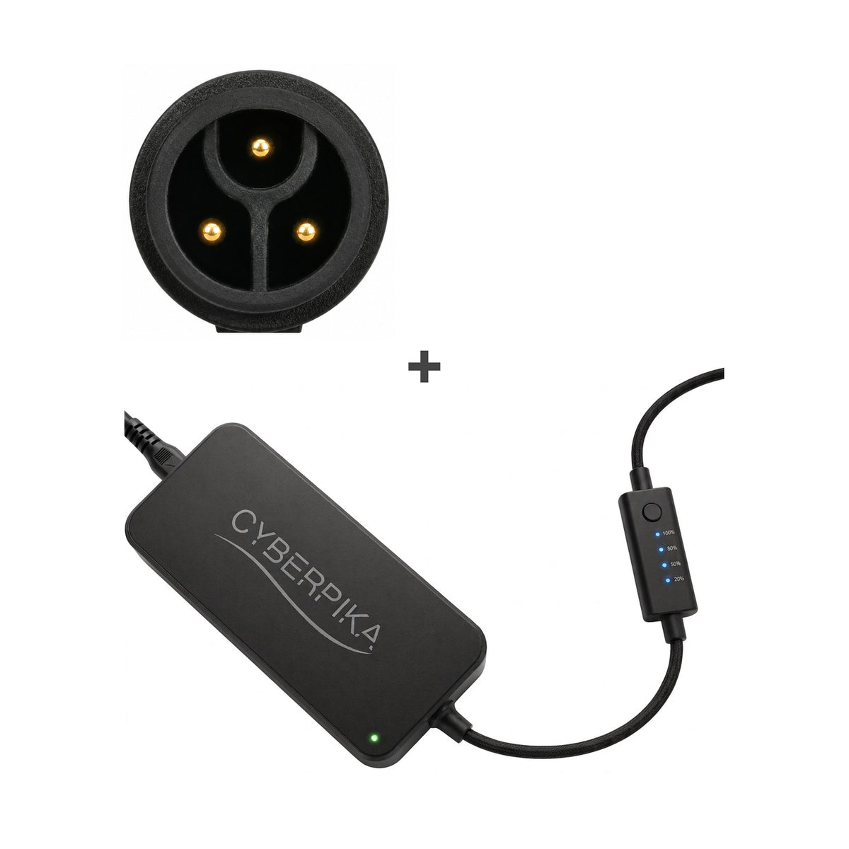 CyberPika Smart eBike Charger Bundle with ST3 Adapter