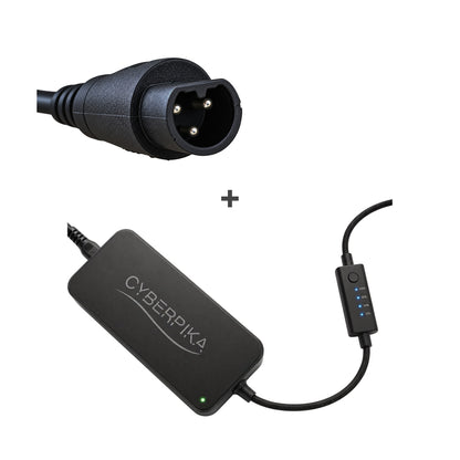 CyberPika Smart eBike Charger Bundle with YS 3-PIN Adapter