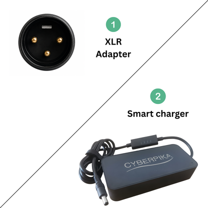 Cyberpika Smart eBike Charger Bundle with XLR Adapter