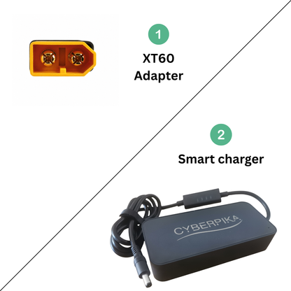 Cyberpika Smart eBike Charger Bundle with XT60 Adapter