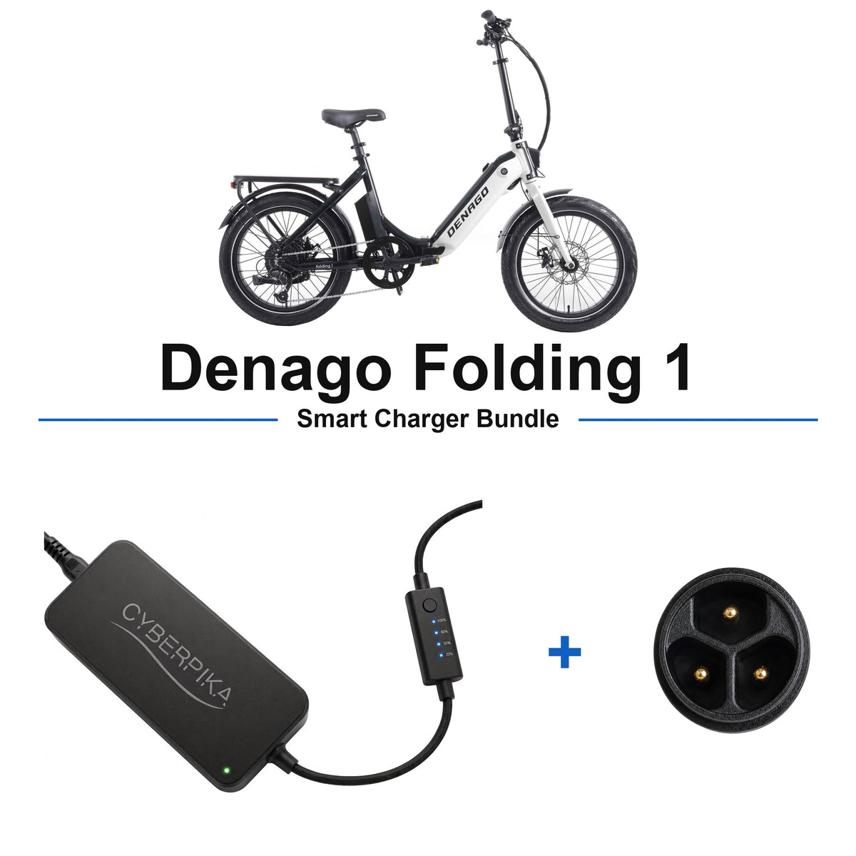Denago Folding 1 CyberPika smart charger bundle