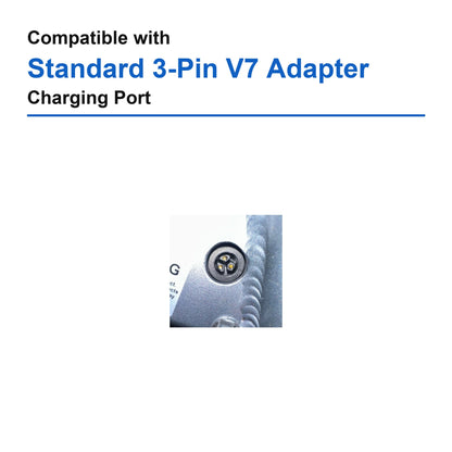 Compatible with Standard 3-Pin V7 Adapter charging port