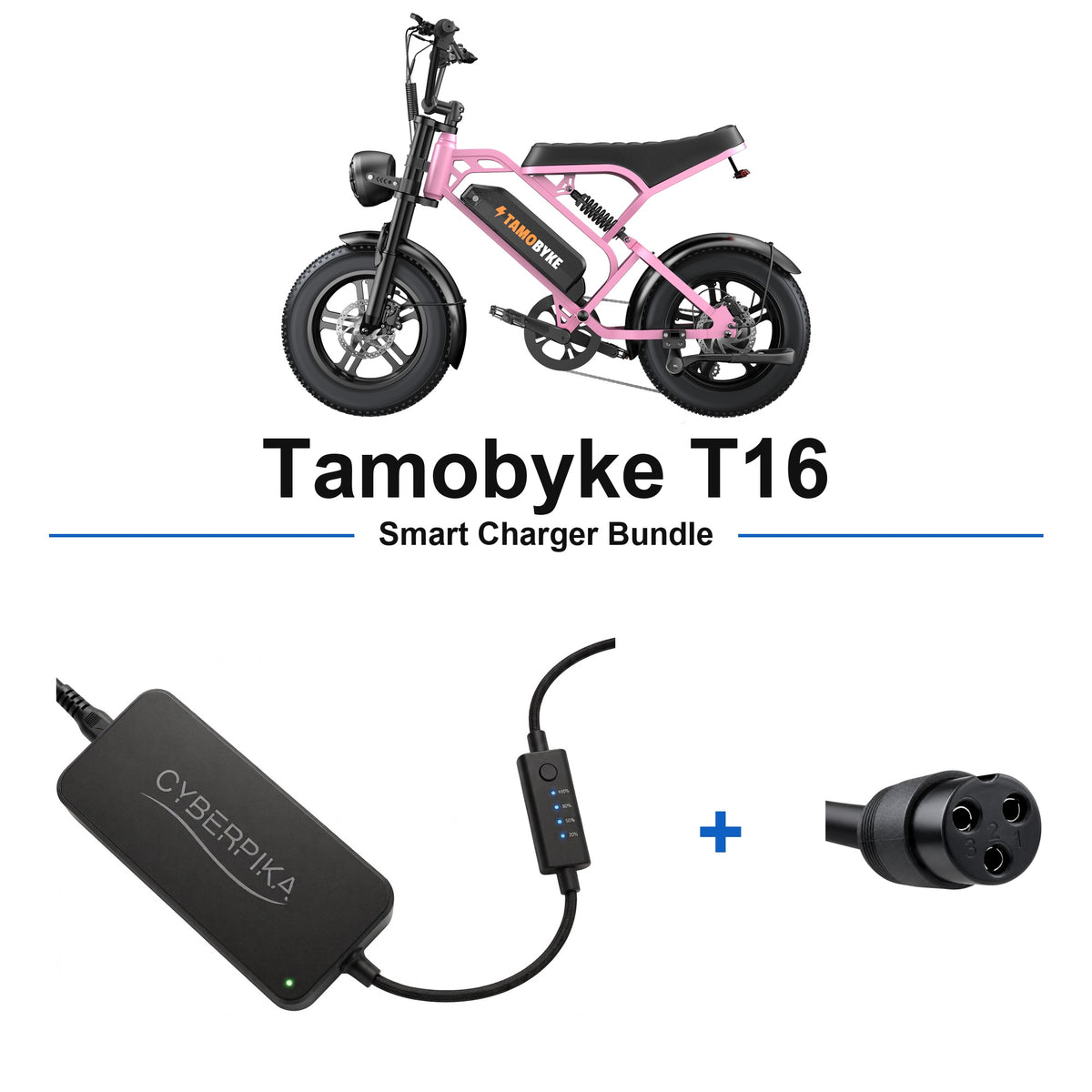 Tamobyke T16 CyberPika smart charger bundle