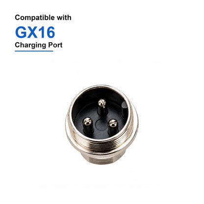 Tamobyke V20 GX16 charging port compatibility
