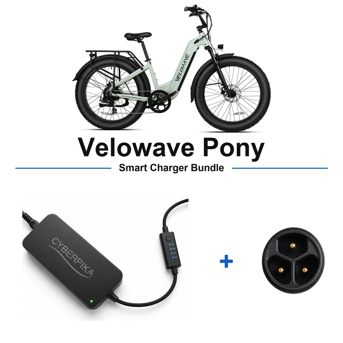 Velowave Pony CyberPika smart charger bundle